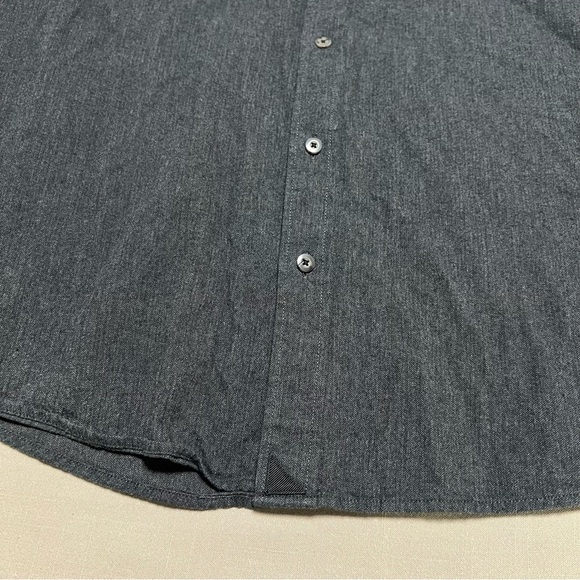 UNTUCKit Hemsworth Flannel Shirt Dark Gray Men’s XXLarge Long Sleeve Relaxed Fit - Picture 5 of 14